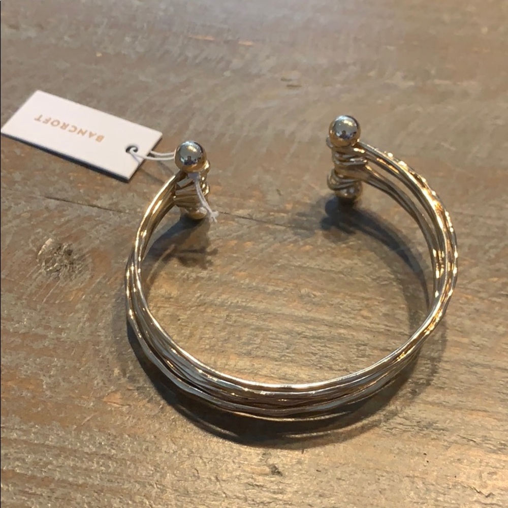 Bancroft metal gold cuff bracelet